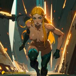 1girls 2dvice ai_generated bimbo bimbo_lips blonde_hair breasts breath_of_the_wild female female_only green_eyes jiggling long_hair looking_at_viewer medium_breasts medival naked naked_female navel nintendo nintendo_switch nipples nude nude_female open_mouth ponytail princess princess_zelda pussy running serious solo strong strong_woman the_legend_of_zelda zelda_(breath_of_the_wild)