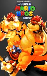 absurd_res bodily_fluids bowser cum cum_in_ass cum_inside duo gay genital_fluids hi_res kamek male male/male mario_(series) musclegut nintendo slightly_chubby super_mario_bros._(2023_film) sweat