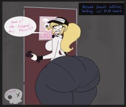 ass_bigger_than_head ass_focus backboob big_ass big_breasts clothed da-fuze exaggerated_anatomy female female_only five_nights_at_freddy's five_nights_at_freddy's:_security_breach huge_ass unrealistic_body_standards unrealistic_proportions vanessa_(fnaf)