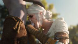 1girls 3d blowjob ciri godling johnny oral temeria the_witcher_(series) witcherres