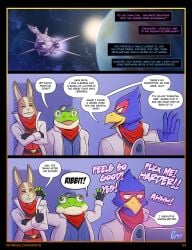 3boys avian comic comic_page end_page falco_lombardi furry kadath nintendo offscreen_sex page_24 peppy_hare rabbit slippy_toad space star_fox toad voyeur yiff