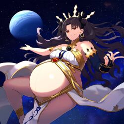 ai_generated fate/grand_order fate_(series) ishtar_(fate) novelai pregnant