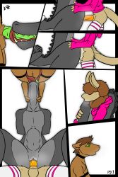 2:3 absurd_res anthro arxur_(the_nature_of_predators) boosra_(kennedy_oz) brown_body brown_fur clothing collar double_penetration fellatio female femboy femboy_on_female fluffy fur genitals grey_body grey_scales group group_sex head_tuft hi_res hoodie hung_trap kennedy_oz legwear long_tongue male male/female mammal marsupial obscured_eyes oral penetration penile penis pussy reptile restrained restraints scales scalie sex spitroast tagme tail tan_body tan_fur the_nature_of_predators thigh_highs threesome tongue topwear trio tuft vaginal_penetration venlil_(the_nature_of_predators) yolm_(kennedy_oz) yotul_(the_nature_of_predators)