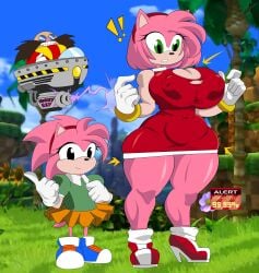 2girls amy_rose ass_expansion big_ass big_breasts boob_window breast_expansion chipscolors classic_amy_rose clothed color color_edit dr._eggman dr_robotnik female harkonner huge_breasts multiple_girls nipples_visible_through_clothing sega sonic_(series) sonic_generations sonic_the_hedgehog_(series)