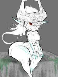 1girls barefoot bottom_heavy completely_nude completely_nude_female female female_only full_body gloryworm imp_midna midna naked naked_female no_nipples nude nude_female one_eye_covered shortstack sitting smile solo solo_female the_legend_of_zelda twilight_princess