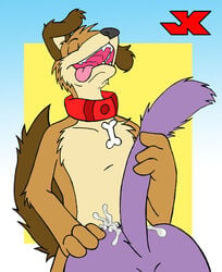 anthro ass canine closed_eyes collar cum feline female fur furry grape_jelly_(housepets!) housepets! jk male orgasm peanut_butter peanut_butter_(housepets) penetration raised_tail sex straight tail tongue webcomic