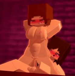 ahegao_face big_breasts blush cum_inside futa_on_female futanari ha-ryun_(kimmam) incest inflation kimmam minecraft reverse_cowgirl_position tagme vaginal_penetration video young-hee_(kimmam)