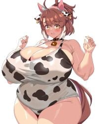 big_breasts breasts chubby cleavage cow_print female huge_breasts ringosu33 tagme thick_thighs wide_hips