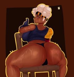 black_skin brawl_stars dark_skin huge_ass maisie_(brawl_stars) nuggx117