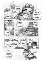 anthro build_tiger buttertoast comic feline fur furry gamma-g gay male manga muscles penis tiger