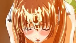 animated blush closed_eyes cum cum_on_hair facial konno_suzuka love_fetish