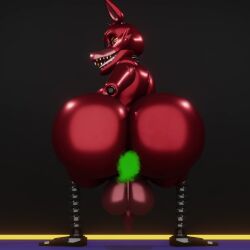 3d animated ass_shake fart fart_cloud fart_fetish farting five_nights_at_freddy&#039;s foxy_(fnaf) huge_ass huge_balls huge_butt male male_only sagging_balls sound tagme twerking video