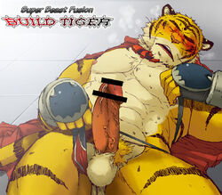 anthro build_tiger feline fur furry gamma-g gay male male_only muscles penis tiger