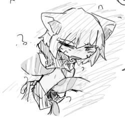 blush blushing_male cat_ears cat_humanoid catboy chibi doodle facial_scar forced_exposure forced_yaoi grayscale inner_ear_fluff lifting_shirt looking_pleasured male male_only neco-arc_chaos questionable_consent scar scars sketch skinny_male solo solo_focus solo_male submissive_male tears tears_of_pain tears_of_pleasure tentacle tentacle_rape tentacle_sex toony unknown_source wet wet_tentacles