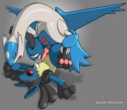 anal darknek0gami furry latios lowres lucario male male_only multiple_males no_humans pokemon pokemon_(species) pokephilia sex yaoi