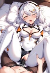 honkai_(series) kiana_kaslana missionary_position strap-on yuri yuri