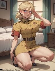 1girls absurd_res ai_generated bedroom big_breasts blonde_female blonde_hair blonde_hair blush blush blush_lines blushing_at_viewer breasts cameltoe curvy curvy_figure female female hellsing high_heels high_resolution highres indoors large_breasts lewdcreationsai looking_at_viewer military military_uniform panties salute saluting seras_victoria sexually_suggestive solo solo_female solo_focus squatting stable_diffusion steam steaming_body steamy_breath sweat sweatdrop sweating sweaty tagme thick thick_legs thick_thighs thighs