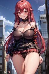 1girls ai_generated anime_style ass bigger_female breasts delinquent feet female female_only giantess gtsdimensionjumper height_difference height_growth hi_res hips huge huge_ass huge_breasts huge_butt human larger_female looking_at_viewer macrophilia microphilia nipples nude oc original original_character pussy red_hair sexy_armpits sexy_pose shrinking solo straight taller_female taller_girl thick_thighs vaginal_penetration voluptuous voluptuous_female wide_hips