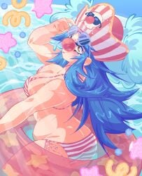 bikini blue_hair buggy_the_clown butt_crack female female_only flap_sticks genderswap_(mtf) huge_ass huge_breasts large_ass large_breasts long_hair one_piece tagme thick_thighs thighs