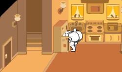 1girls animated ass female fridge lepixius nude pixel_art sticking_ass_out tagme toriel undertale video