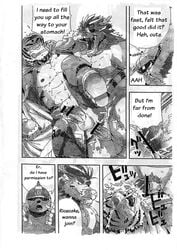 anal black_and_white build_tiger comic cum feline furry gamma-g gay male manga monochrome muscles no_humans penis rice_cake tiger translated woo_long