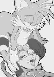 age_difference anthro anthro_on_anthro aunt_and_nephew balls balls_on_head big_penis breasts cock_on_face cum cum_in_mouth cum_on_face fox incest is_(artist) older_female older_woman_and_younger_boy sally_acorn sega sonic_(series) sonic_the_hedgehog_(series) tagme tails younger_male