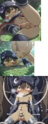 2boys anal anal_insertion anal_sex anal_sex captured gay made_in_abyss rape reg_(made_in_abyss) yaoi yellow_eyes