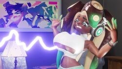 3d 3d_(artwork) big_breasts boob_window breast_expansion huge_breasts lagami marina_(splatoon) marina_(wo262) nintendo no_bra splatoon