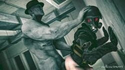 2boys adlucinori against_wall bottomless capcom flaccid_penis gas_mask gay gay_sex humanoid_on_human hunk_(resident_evil) male/male male_penetrating_male moaning mr_x resident_evil resident_evil_2 resident_evil_2_remake sound tactical_gear thrusting_into_ass video