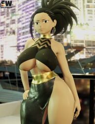 1girls 3d_(artwork) blender blender_(software) blender_eevee boku_no_hero_academia breasts curvaceous curvy curvy_female curvy_figure dress large_breasts looking_at_viewer momo_yaoyorozu my_hero_academia ponytail shounen_jump smile smiling_at_viewer snippwapp solo solo_female solo_focus underboob voluptuous voluptuous_female yacht yaoyorozu_momo