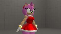 2020s 2023 3d amy_rose animated big_ass big_breasts breast_expansion clothed female female_only huge_breasts lewdgear mobian_(species) nipples_visible_through_clothing no_bra no_sound sega sonic_(series) sonic_the_hedgehog_(series) tagme video