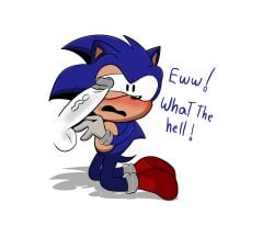 ankifun big_penis blush english_text erection exe_(revie) faker_(revie) friday_night_funkin friday_night_funkin_mod gay genitals gloves kneeling male penis penis_on_face questionable_consent simple_background sonic.exe_(series) sonic_(series) sonic_the_hedgehog_(series) testicles veiny_penis white_background yaoi