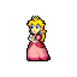 1girls animated breasts mario_(series) nude_female princess_peach sprite_edit super_princess_peach transparent_background