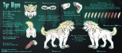 albino ass balls bondage canid canine canis clothing coat dire dire_wolf eyes feral fluffy genitals hi_res invalid_tag male male_only mammal model_sheet muscular northern olsen open_mouth penis prehistoric prehistoric_animal sheet_(disambiguation) story summer teeth tongue topwear tyr tyrthedirewolf winter wolf