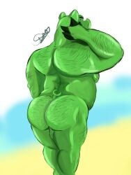 1boy angry_birds ass balls bara chubby chubby_anthro chubby_male domestic_pig gay king_leonard male male_only muscular muscular_male pig pig_(angry_birds) simple_background solo tagme the_angry_birds_movie