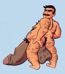 1boy anus back_hair balls ballsack beard_stubble big_balls big_belly big_penis black_hair bob's_burgers bob_belcher body_hair daddy dangling_testicles dilf eyebrows facial_hair foreskin gaping gaytoon333 hairy_ass hairy_balls hairy_male hole_(anatomy) human hyper_penis intact low_hanging_balls male male_nipples male_only male_pubic_hair manly mature_male mustache partially_retracted_foreskin penis scrotum semi-erect solo testicles thick toony uncut veiny_penis