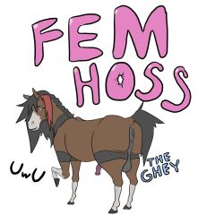 ass big_butt big_penis bookman_v equid equine feral genitals girly horse male male/male mammal penis pose simple_background solo transparent_background