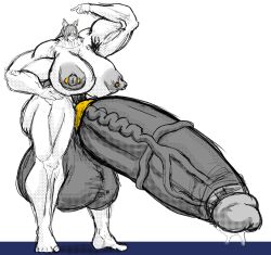 aep127035 artist_request cat_ears cock_ring extreme_muscles futanari giant_breasts glasses hairy huge_breasts hyper_penis massive_balls muscular_female muscular_futanari nipple_piercing penis_bigger_than_body penis_bigger_than_torso veiny_penis