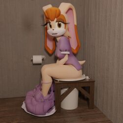 anthro bathroom bathroom-art_(artist) bottomwear breasts bucket clothed clothing container feces female fur hair lagomorph leporid looking_at_viewer mammal open_mouth panties panties_down partially_clothed plunger rabbit scat sega skirt skirt_down solo sonic_(series) sonic_the_hedgehog_(series) toilet toilet_paper underwear underwear_down vanilla_the_rabbit