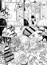 1futa 1girls 2d 2d_(artwork) age_difference art_teacher black_and_white blush censored chimeda classroom cum cum_in_pussy cum_in_uterus cum_inside dialogue doujin doujinshi english_text female femsub futa_on_female futadom futanari futanari_teacher's_non-education_guidance glasses height_difference long_hair monochrome mostly_nude rape shizuka_hoshi student tagme teacher teacher_and_student teacher_fucking_student text twin_braids vein veiny_penis x-ray