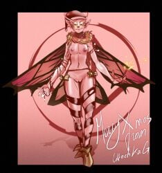 breasts dark_willow dota_2 fairy front_view red_skin utochkag wings