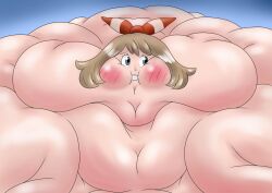 1girls bbw chubby chubby_cheeks chubby_female fat fat_face fat_folds female female_only game_freak lindwurm_arts may_(pokemon) may_(pokemon_oras) morbidly_obese morbidly_obese_female nintendo obese obese_female pokemon pokemon_oras ridiculously_fat ssbbw