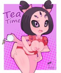 breast_grab breast_squeeze breasts color hearlesssoul huge_breasts mikleodeus monster_girl muffet multi_arm multi_limb naughty nipples tenshigarden thick_thighs undertale undertale_(series)