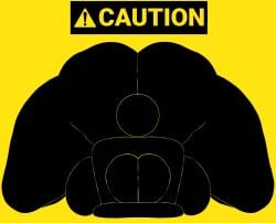 ass big_ass big_breasts big_butt breast breasts bubble_ass bubble_butt caution_sign female huge_ass naked nude_female pictogram sign text videogamedunky warning_sign_person