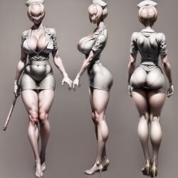 ai_generated bubble_head_nurse cleavage faceless_female gloves high_heels hourglass_figure large_ass large_breasts nurse_(silent_hill) nurse_cap nurse_clothing nurse_hat nurse_outfit nurse_uniform silent_hill solo_female stable_diffusion thick_thighs