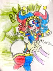 ! 2023 2d 2d_(artwork) ass big_ass big_butt big_hips big_thighs blush blushing_profusely breasts charygem clown clown_girl fart fart_cloud fart_everywhere fart_fetish farting farts female female_focus gassy gassy_female glitch_productions hips hips_wider_than_shoulders huge_ass huge_butt huge_fart huge_hips huge_thighs jax_(the_amazing_digital_circus) jester jester_hat jester_outfit legs male pomni pomni_(the_amazing_digital_circus) purple_skin small_breasts squeezing squeezing_stomach squish text the_amazing_digital_circus thick_ass thick_thighs thighhighs thighs traditional_media_(artwork) watermark white_skin