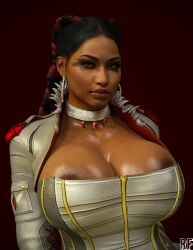 1girls 3d 3d_(artwork) african african_female apex_legends athletic_female big_breasts breasts celebrity cosplay dark-skinned_female female female_only huge_breasts large_breasts loba_(apex_legends)_(cosplay) looking_at_viewer nicki_minaj respawn_entertainment rude_frog tattoo two_tone_hair