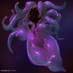 areola armless azathoth big_breasts breasts cosmos cthulhu_mythos eldritch_abomination featureless_feet feet female feyhearts genitals h.p._lovecraft hi_res huge_breasts humanoid nipples nude pseudo_hair public_domain purple_areola purple_body purple_nipples pussy solo space star sucker_(anatomy) tentacle tentacle_hair thick_thighs unusual_anatomy wide_hips