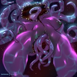 areola armless azathoth_(h.p._lovecraft) big_breasts breasts cosmos cthulhu_mythos deity eldritch_abomination female feyhearts genitals h.p._lovecraft hi_res huge_breasts humanoid low-angle_view nightmare_waifu nipples nude pseudo_hair public_domain purple_areola purple_body purple_nipples pussy solo space star sucker_(anatomy) tentacle tentacle_hair thick_thighs unusual_anatomy unusual_genitalia wide_hips worm's-eye_view