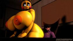 1boy 1girls 3d animated animatronic ass big_ass big_breasts blush blush_stickers bouncing_breasts chicken deckersfm female five_nights_at_freddy's five_nights_at_freddy's_2 furry huge_ass huge_breasts huge_toy_chica hyper hyper_breasts male michael_afton orange_nipples robot robot_girl sex sfm size_difference sound sound_warning source_filmmaker tagme taller_girl top_heavy toy_chica_(fnaf) video yellow_body